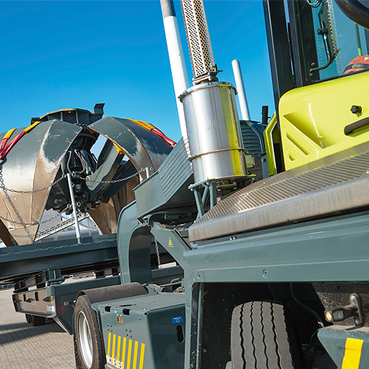 Heavy handling-løsning til transport af grabberne hos HOFOR .